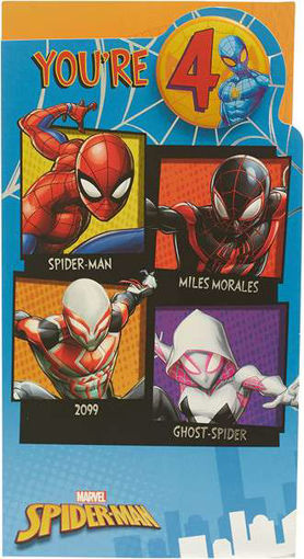 Picture of YOURE 4 TODAY SPIDERMAN BIRTHDAY CARD